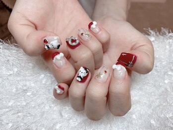 レアネイル 新宿(le'a nail)/ボルドーネイル