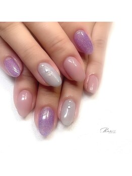 ドットビー(.Bee)/パープル色遊びネイル