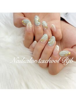 ネイルサロン アンド スクール アールジェイビー(Nailsalon&School Rjb)/シェルデザインで涼しげに♪