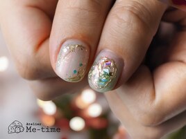 クリスマスニュアンスネイル