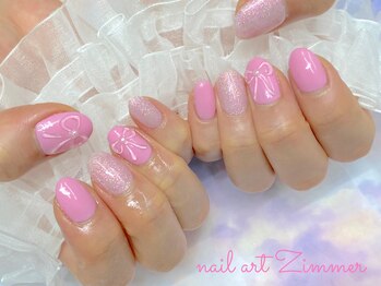 ネイルアート ジマー/60minart/パラジェル/韓国リボン