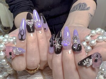 モアネイル 新宿/ワンホンネイル/持ち込み/新宿