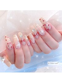 ヌーディーさくらんぼネイル