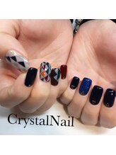 クリスタルネイル ボンベルタ橘店(CRYSTAL NAIL)/ちぐはぐネイル