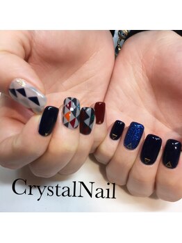 クリスタルネイル ボンベルタ橘店(CRYSTAL NAIL)/ちぐはぐネイル