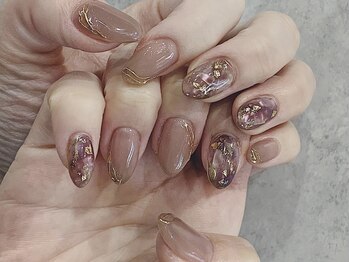 アンダースペル 桜木店(UNDER SPEL)/purple simple nail