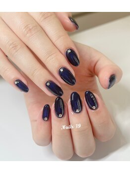 ネイルズサンキュー(Nails 39)/ワンカラー&小さいストーン