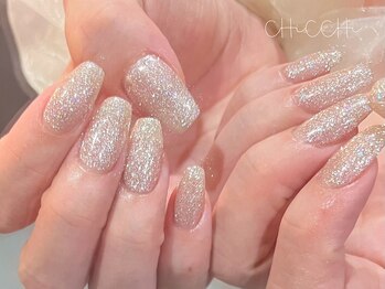 ワンカラー◇キラキラネイル