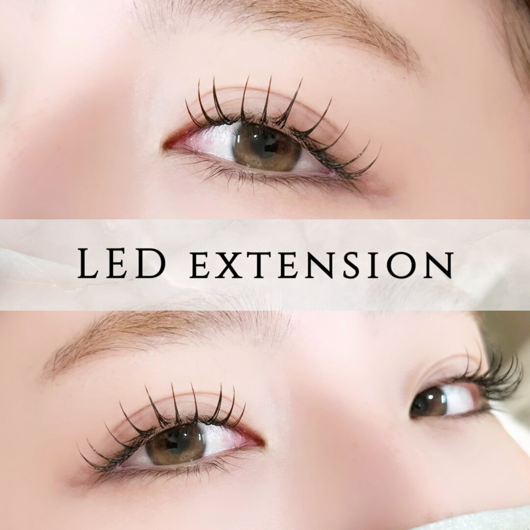 【韓国っぽ束感仕上げ】LEDエクステ120本 高持続×軽いつけ心地  \7000
