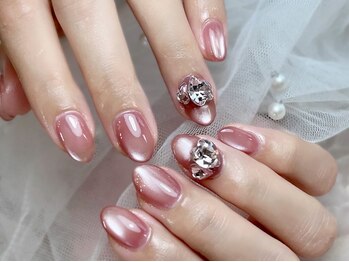 ミネット(nail Minette)/キラキラパーツマグネットネイル