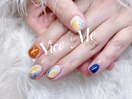 シアーカラーのニュアンスネイル