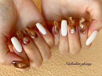 ネイルサロン グロッシー(Nail salon glossy)/カフェラテネイル☆