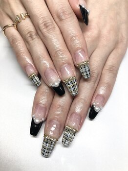 ヒールネイル(heal nail)/ツイード柄