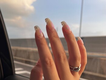シェリーラメール 渋谷(cherielamer)/ゼブラフレンチネイル
