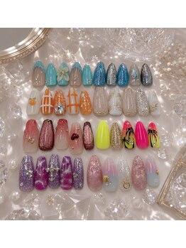 ネイルサロン プリティア 博多店(Pritia)の写真/豊富なデザイン・カラー・パーツで高技術★シンプルから派手ネイルまでお任せ♪ロングも◎