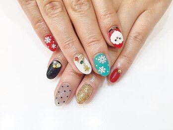 ネイルコレクション ピンク(Nail Collection Pink)/ジェル付放題/雪の結晶・サンタ