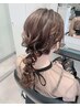 【全員】パールorリボンプレゼント6時台ヘアセット　¥7040