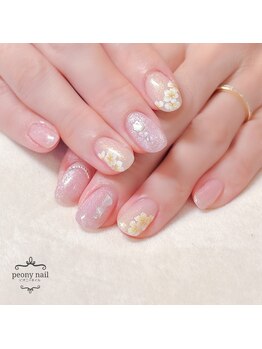 ピオニーネイル(peony nail)/8月新作　プルメリア