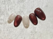 カシータ(casita)/秋のボルドーキラキラマグネイル