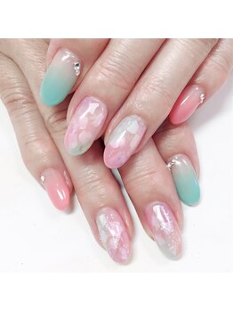 パステルシェルネイル