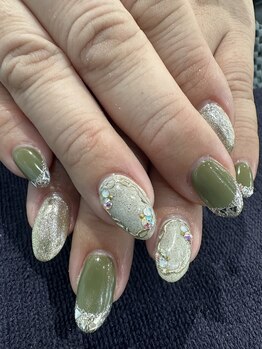 ネイルモア 三軒茶屋店(NAIL moA)/秋ガラスフレンチ☆