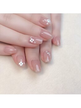 ピオニーネイル(peony nail)/上品ホロフラワー