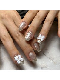 冬のリボンネイル