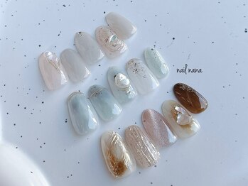 ネイルナナ(nail nana)の写真/《毎月選べるニュアンスデザイン》はショートネイル派の方にもオススメ♪見るたびに心ときめく指先を＊