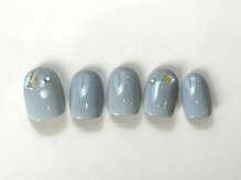 ネイルメゾン 天神店(NAIL MAISON)/青ストーンラメ¥5000