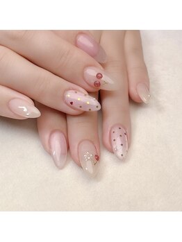 ピオニーネイル(peony nail)/ぷっくりさくらんぼ