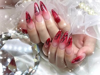 プティネイル 池袋(Puty Nail)/赤マグネットお名前ネイル☆