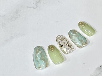 ラグウナ(Laguna)/爽やかグリーンのタイダイ