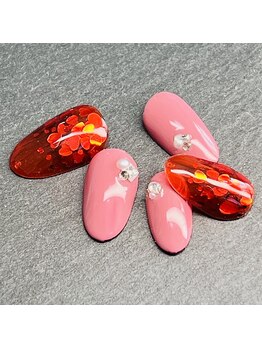 プールヴー☆オングル/バレンタインネイル