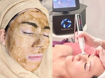 サイズカラーフェイシャル 川崎(XXXY`s COLOR FEEL)の写真/男女OK★ハーブピーリングで毛穴洗浄ニキビケア！二の腕背中もOK！肌悩み改善のプラズマフェイシャルも有♪