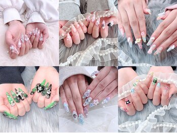 ピンクドールハウス 掛川店(Pink Doll House)の写真/イベント前の来店多数◎推しカラー＆持ち込みデザイン再現！パーツ盛りもお任せの特別な推しネイル♪