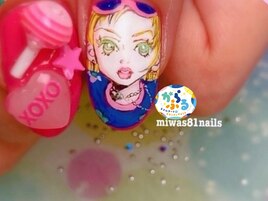 お客様オーダー推し活痛ネイル