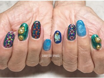 サニーサイドアップ ネイル(Sunny SideUp nail)/stained glass art.