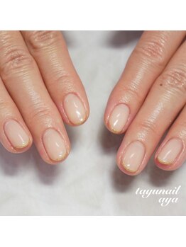 たゆ ネイル(たゆnail)/ラメラインフレンチんネイル☆