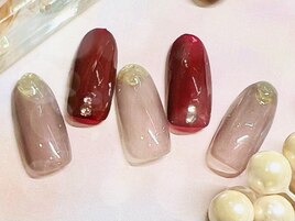 ボルドーミラーネイル　立川