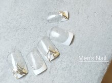 スカラべネイル52 春日部(Scarab Nail 52)/メンズネイル*シンプルフレンチ