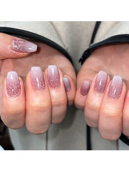 コロレ(colore')/フラッシュ×白グラネイル