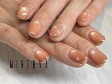 ミネルバネイル(MINERVA nail)/オレンジマグ×ゴールドライン