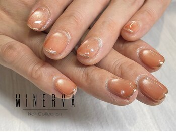 ミネルバネイル(MINERVA nail)/オレンジマグ×ゴールドライン