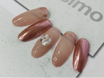 ピンクミラーネイル6500円