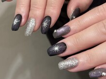 ア―ジュポシェフリル 下大利店(age poche Frill)/ブラックネイル