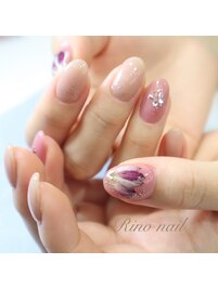 当店オリジナル花びらネイル