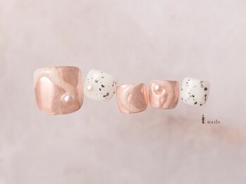 アイネイルズ 横浜EAST店(I-nails)/ミラーニュアンスフットネイル