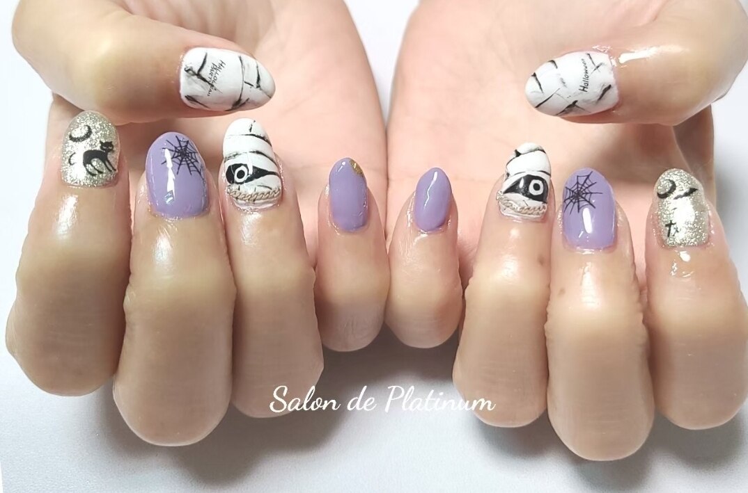 2026年冬トレンド】ワンカラー ハンド ハロウィンのネイルデザイン集