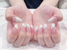 ラルネイル 大宮(Lull. nail)/#斜めフレンチネイル
