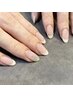 ☆新規☆ハンド/パラ×フレンチ(クリアベース)¥6750【付け替え時オフ代無料】